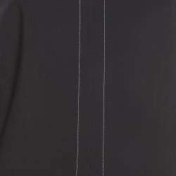 Pre Owned Stella McCartney Black Stretch Crepe V-Neck Top M