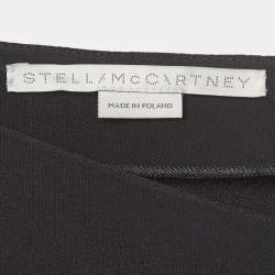 Pre Owned Stella McCartney Black Stretch Crepe V-Neck Top M