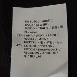 Pre Owned Stella McCartney Monochrome Wool and Cotton Flared Bottom Trousers XXS