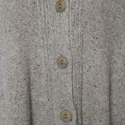 Pre Owned Stella McCartney Grey Wool & Cashmere Oversized Cardigan M
