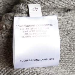 Pre Owned Stella McCartney Grey Wool & Cashmere Oversized Cardigan M