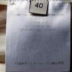 Pre Owned فستان ستيلا مكارتني كريمي طبقات بلا أكمام S