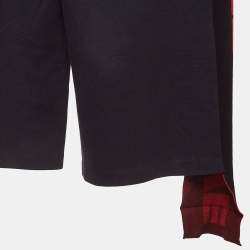 Pre Owned Stella McCartney Navy Blue All Is Love Side Stripe Cotton Culottes L