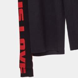 Pre Owned Stella McCartney Navy Blue All Is Love Side Stripe Cotton Culottes L