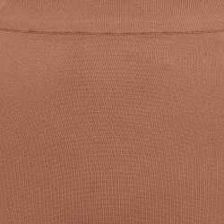 Pre Owned Stella McCartney Dark Beige Knit Pencil Skirt S