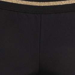 Pre Owned Stella McCartney Black Stretch Knit Waist Detail Skinny Pants M
