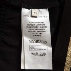 Pre Owned Stella McCartney Black Stretch Knit Waist Detail Skinny Pants M