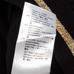 Pre Owned Stella McCartney Black Stretch Knit Waist Detail Skinny Pants M