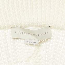 Pre Owned Stella McCartney White Knit Ruffled Jacket S