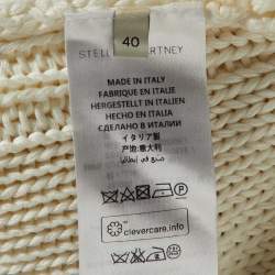 Pre Owned Stella McCartney White Knit Ruffled Jacket S