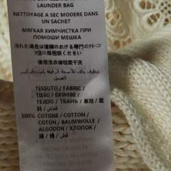 Pre Owned Stella McCartney White Knit Ruffled Jacket S