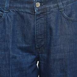 Pre Owned Stella McCartney Blue Logo Printed Denim Jeans M Waist 27"