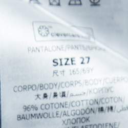 Pre Owned Stella McCartney Blue Logo Printed Denim Jeans M Waist 27"