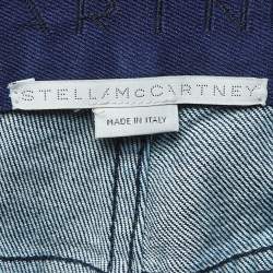 Pre Owned Stella McCartney Blue Logo Printed Denim Jeans M Waist 27"