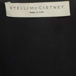 Pre Owned Stella McCartney Black Silk Ruffle Sleeveless Top M