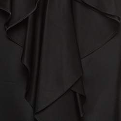 Pre Owned Stella McCartney Black Silk Ruffle Sleeveless Top M