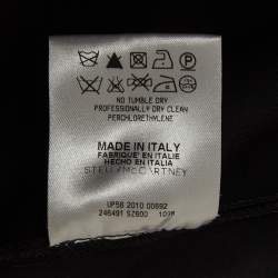 Pre Owned Stella McCartney Black Silk Ruffle Sleeveless Top M