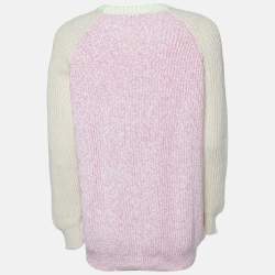 Pre Owned Stella McCartney Multicolor Colorblock Rib Knit Sweater S