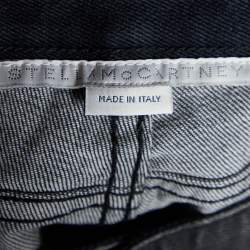 Pre Owned Stella McCartney Grey Denim Star Embroidered Slim Fit Jeans M/Waist 32"