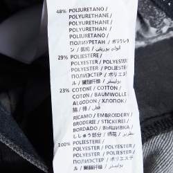 Pre Owned Stella McCartney Grey Denim Star Embroidered Slim Fit Jeans M/Waist 32"