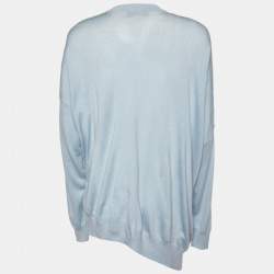 Stella McCartney Light Blue Wool & Silk Jumper M
