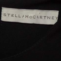 Pre Owned Stella McCartney Black Candy Lace Trim Cotton High Low Dress S