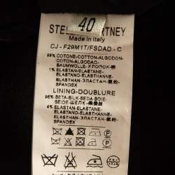 Pre Owned Stella McCartney Black Candy Lace Trim Cotton High Low Dress S