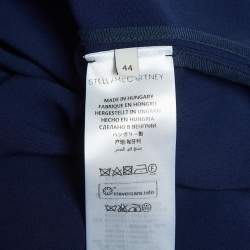 Pre Owned Stella McCartney Blue Crepe Zip Neck Top M