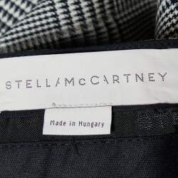 Pre Owned Stella McCartney Monochrome Houndstooth Wool Tapered Trousers S