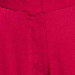 Pre Owned Stella McCartney Pink Satin Tassels Detail Trousers S