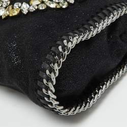 Pre Owned Stella McCartney Black Faux Suede Tiny Falabella Tote