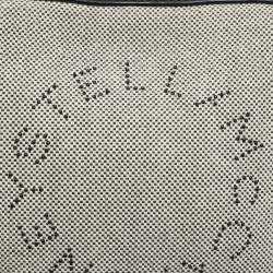 Pre Owned Stella McCartney Black/White Logo Canvas and Leather Camera Crossbody Bag