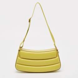 Pre Owned Stella McCartney Lime Faux Leather S-Wave Padded Shoulder Bag