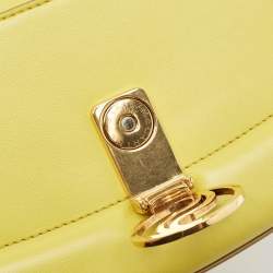 Pre Owned Stella McCartney Lime Faux Leather S-Wave Padded Shoulder Bag