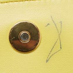 Pre Owned Stella McCartney Lime Faux Leather S-Wave Padded Shoulder Bag