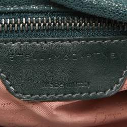 Pre Owned Stella McCartney Dark Green Faux Leather Fold Over Falabella Tote
