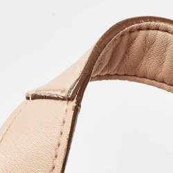 Pre Owned Stella McCartney Beige Faux Leather Perforated Logo Tote