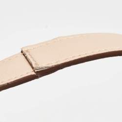 Pre Owned Stella McCartney Beige Faux Leather Perforated Logo Tote