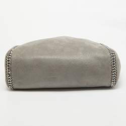 Pre Owned Stella McCartney Grey/Burgundy Faux Suede Reversible Falabella Shopper Tote