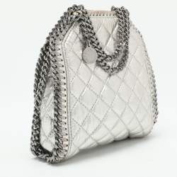 Stella McCartney Silver Faux Leather Falabella Crossbody Bag