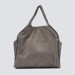 Pre Owned Stella McCartney Grey Faux Leather Tiny Falabella Tote