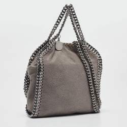 Pre Owned Stella McCartney Grey Faux Leather Tiny Falabella Tote