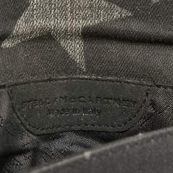 Pre Owned Stella McCartney Black Denim Star Falabella Wallet Crossbody Bag