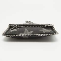 Pre Owned Stella McCartney Black Denim Star Falabella Wallet Crossbody Bag