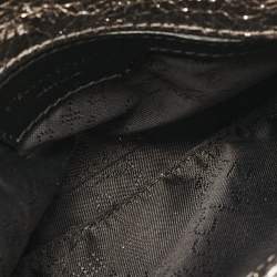 Pre Owned Stella McCartney Grey Faux Patent Leather Micro Falabella Flap Crossbody Bag