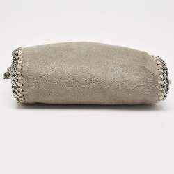 Pre Owned Stella McCartney Grey Faux Suede Tiny Falabella Tote
