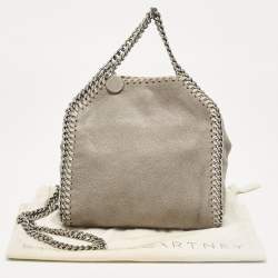 Pre Owned Stella McCartney Grey Faux Suede Tiny Falabella Tote