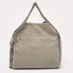 Pre Owned Stella McCartney Grey Faux Suede Tiny Falabella Tote