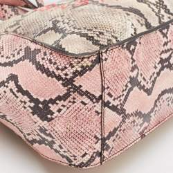 Pre Owned Stella McCartney Multicolor Faux Snakeskin Embossed Leather Logo Tote