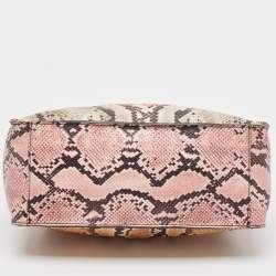 Pre Owned Stella McCartney Multicolor Faux Snakeskin Embossed Leather Logo Tote